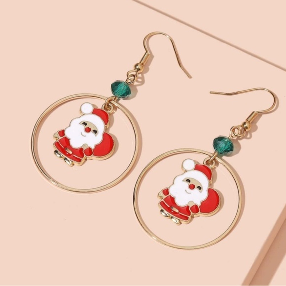 Santa Christmas Vintage Appeal Drop Earrings